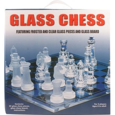  Üveg sakk készlet 20 x 20 cm logikai játék