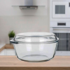  Üveg sütőtál BORCAM 2,17l, fedővel, kerek 3359003