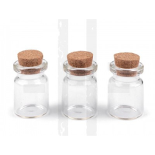  Üvegfiola dugóval 20x30 mm - 10 db/csomag dekorációs kellék