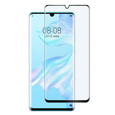  Üvegfólia Huawei P30 Pro - 5D full glue, flexibilis fólia fekete kerettel mobiltelefon kellék