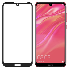 Üvegfólia Huawei Y5 2019 - Super kemény tokbarát fólia fekete kerettel mobiltelefon kellék