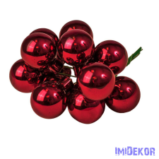  Üveggömb pick 2cm 12db/köteg - Fényes Bordó dekorációs kellék