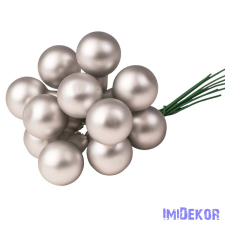  Üveggömb pick 2cm 12db/köteg - Matt Ezüst dekorációs kellék