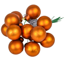  Üveggömb pick fahéj matt 2,5cm 12db-os dekorációs kellék