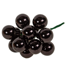  Üveggömb pick fekete fényes 2,5cm 12db-os dekorációs kellék