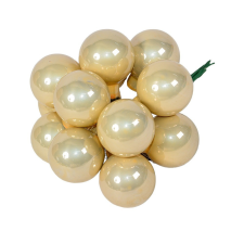  Üveggömb pick gyöngy fényes 2,5cm 12db-os dekorációs kellék