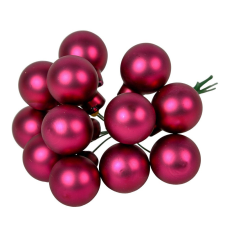  Üveggömb pick magnólia matt 2cm 12db-os dekorációs kellék