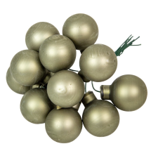  Üveggömb pick rozmaring matt 2,5cm 12db-os dekorációs kellék