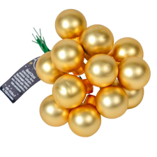  Üveggömb pick világos arany matt 2cm 12db-os dekorációs kellék