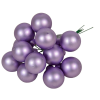  Üveggömb pick világos lila matt 2,5cm 12db-os