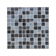 Üvegmozaik fekete-szürke fényes 30 x 30 cm csempe
