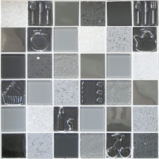 Üvegmozaik Mosavit Kitchen gris 30x30 cm matt/fényes KITCHENGR csempe
