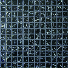  Üvegmozaik Mosavit Negro marquina 30x30 cm fényes NEGROMA csempe