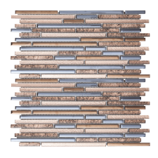 Üvegmozaik Premium Mosaic bronz 30x30 cm fényes MOSMIXBRONZE csempe