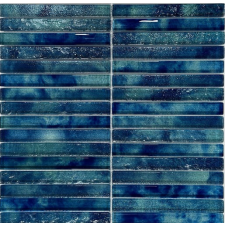 Üvegmozaik Premium Mosaic deep blue 30x30 cm fényes MOSPTK3 csempe