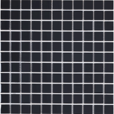  Üvegmozaik Premium Mosaic fekete 30x30 cm fényes MOS25BK csempe