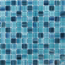 Üvegmozaik Premium Mosaic tyrkys 30x30 cm fényes MOSCH77 csempe