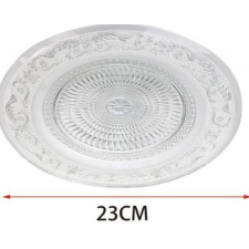 ÜVEGTÁL 23CM tányér és evőeszköz