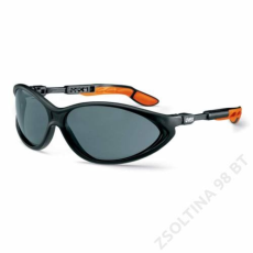 Uvex CYBRIC szemüveg, fekete/narancs keret, szürke lencse