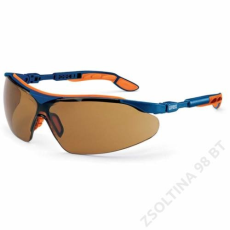 Uvex I-VO szemüveg, kék/narancs szár, barna lencse