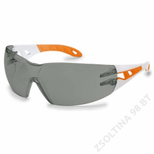 Uvex PHEOS S szemüveg, fehér/narancs szár, füst színű lencse védőszemüveg