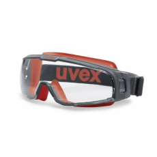 Uvex Védőszemüveg Uvex u-sonic gumipántos fekete/piros