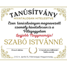  Üzenőkártya a Átírható feliratokkal, több méretben, Legjobb Nagymama party kellék