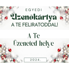 Üzenőkártya a Te feliratoddal, több méretben, karácsonyi 4. party kellék