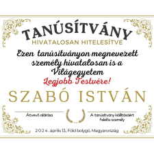  Üzenőkártya átírható feliratokkal, több méretben, Legjobb Testvér party kellék