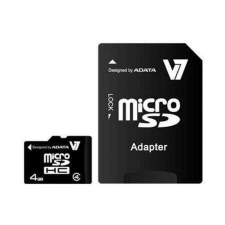 V7 - 4GB MICROSD CARD INCL SD ADAPTER RETAIL - VAMSDH4GCL4R-2E memóriakártya