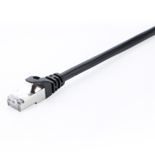 V7 - STP Cat6 patch kábel 1m - V7CAT6STP-01M-BLK-1E kábel és adapter