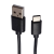 V7 USB-A apa - USB-C apa kábel 1m fekete (V7U2C-1M-BLK-1E) (V7U2C-1M-BLK-1E)