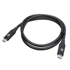 V7 V7USB4 USB-C apa - USB-C apa 4.0 Adat és töltő kábel - Fekete (0.8m) kábel és adapter