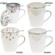  V.B.13019 Valentina porcelán teásbögre tetővel,fémszűrővel,430ml bögrék, csészék