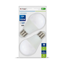 V-tac 15W E27 meleg fehér LED égő csomag (2 db) - SKU 7300 izzó