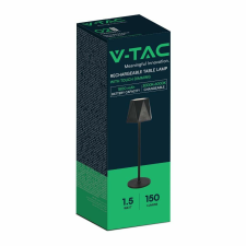 V-tac 1.5W fekete, érintéssel vezérelhető akkumulátoros LED lámpa, CCT - SKU 10330 világítás