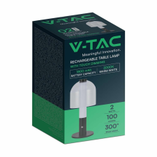 V-tac 2W fekete, érintéssel vezérelhető akkumulátoros üveg LED lámpa, meleg fehér - SKU 7988 világítás