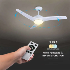 V-tac 35W mennyezeti ventilátor, változtatható színhőmérséklettel - SKU 7919 világítás