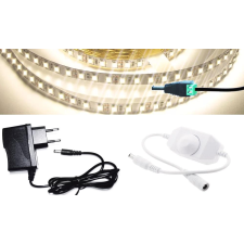 V-tac 5m hosszú 31Wattos, lengő fehér tekerődimmeres (fényerőszabályzós), adapteres középfehér LED szalag (600db 2835 SMD LED) világítás
