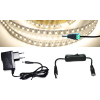 V-tac 5m hosszú 31Wattos, lengő kapcsolós, adapteres középfehér LED szalag (600db 2835 SMD LED)