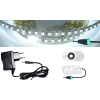 V-tac 5m hosszú 31Wattos, RF 4 zónás FUT007 távirányítós, vezérlős, adapteres hidegfehér LED szalag (600db 2835 SMD LED)