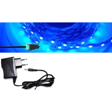 V-tac 5m hosszú 34Wattos, kapcsoló nélküli, adapteres kék LED szalag (300db 5050 SMD LED) világítás