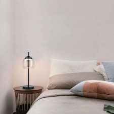 V-tac 7W LED asztali lámpa, borostyánsárga üvegbúrával, meleg fehér - SKU 23380 világítás