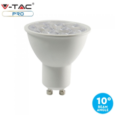 V-tac A++ spot lámpa LED izzó, 6W GU10 10° - hideg fehér - 20028 izzó