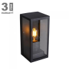 V-tac Clear oldalfali lámpatest, E27, fekete