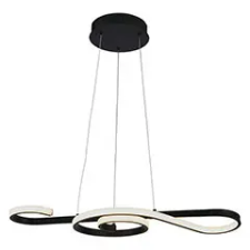 V-tac Design LED csillár (18W), fekete színű - meleg fehér, violinkulcs alakú világítás