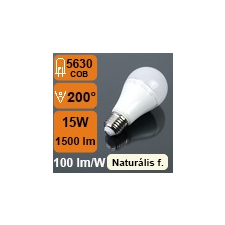 V-tac E27 LED lámpa (15W/200°) Körte - természetes fehér izzó