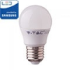 V-tac E27 LED lámpa (7W/180°) Kisgömb - természetes fehér, PRO Samsung