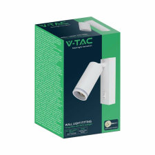 V-tac fehér fali lámpa kapcsolóval, GU10 foglalattal - SKU 10295 világítás