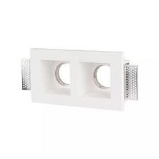 V-tac GU10 LED 2 foglalatos spotlámpa keret, fehér fix lámpatest - SKU 3648 világítás